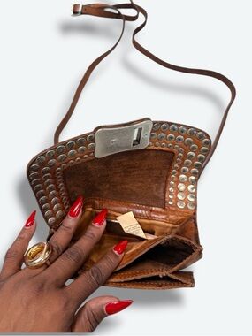 Vintage Campomaggi Hammered Convertible Cross body + Belt Bag
